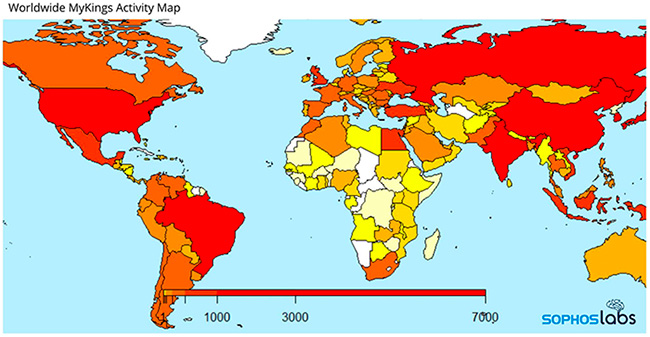 Worldwide MyKings Activity Map
