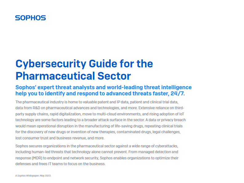 sophos-cybersecurity-guide-for-the-pharmaceutical-sector