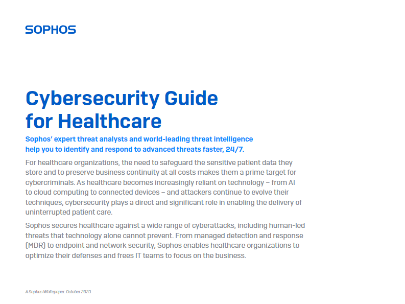 sophos-healthcare-cybersecurity