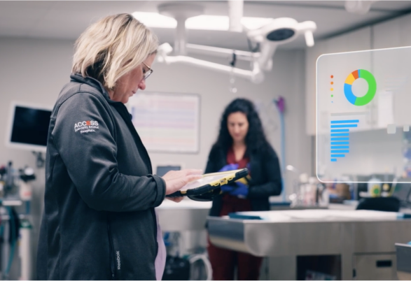 Woman working in a Healthcare setting